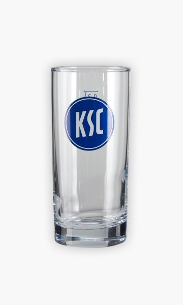KSC Glas Amsterdam, Transparent, Glas, Blau-Weißes KSC-Logo aufgedruckt, 0,3 Liter Fassungsvermögen