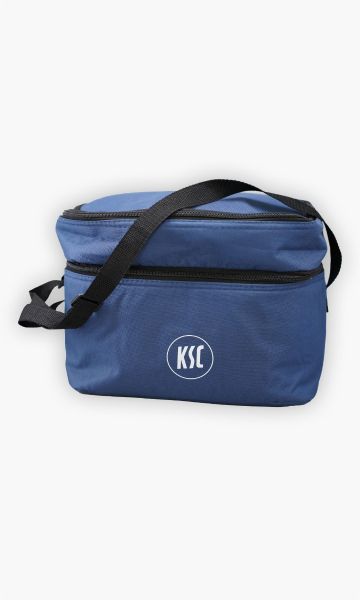 KSC Kühltasche, Blau, 600D Polyester, zwei Reißverschlussfächer, verstellbarer Schultergurt, KSC-Logo vorne, kompakt