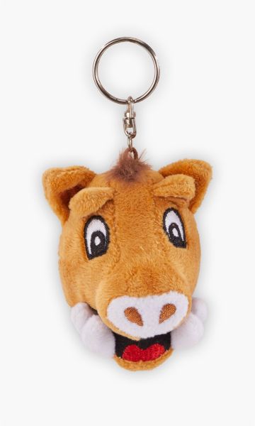 KSC Schlüsselanhänger, 100 % Polyester, Durchmesser 6,5 cm, im Willi Wildpark Design, Stabiler Metallring mit zusätzlichem Karabiner