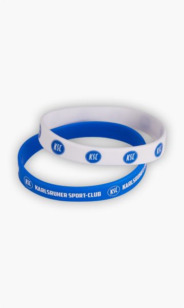 Silikonarmbänder 2er Set blau-weiß