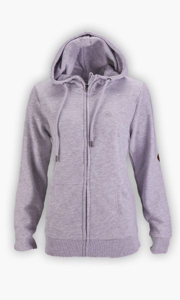 KSC Sweatjacke Ladies Grau 100% Baumwolle dezentes KSC-Logo Kapuze mit Kordelzug Taschen Reisverschluss