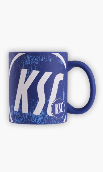 KSC Tasse, Blau-Weiß, 100% Keramik, Offizielles KSC-Design in Blau mit beidseitigem Druck, Eine Seite mit "Karlsruher Sport-Club"-Schriftzug, andere Seite mit KSC-Logo, Fassungsvermögen von 0,3 Liter