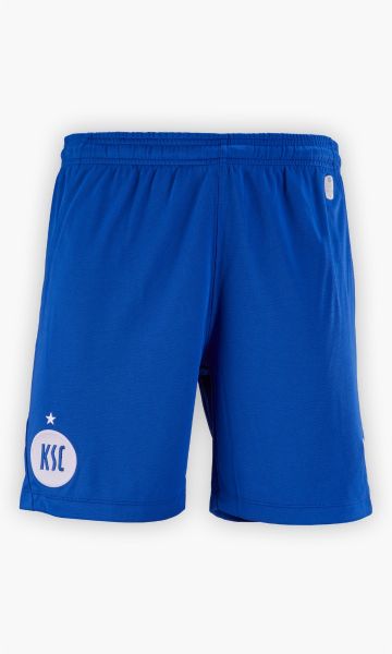 KSC Trikothose Pokal, Blau, 100% Polyester, atmungsaktives Material, texturierter Stoff, elastischer Bund, KSC-Logo gestickt Weiß, Meisterstern 