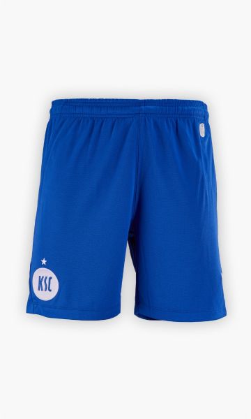 KSC Trikothose Pokal Kids, Blau, 100% Polyester, atmungsaktives Material, texturierter Stoff, elastischer Bund, KSC-Logo gestickt Weiß, Meisterstern 