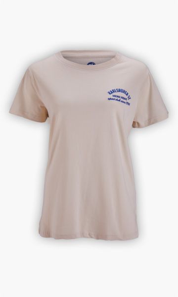 KSC T-Shirt Ladies Beige 100% Baumwolle blauer KSC-Schriftzug "Karlsruher SC Meine Heimat sportclub since 1894"