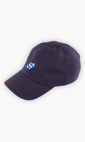 KSC Cap, Navyblau, 100 % Baumwolle, gesticktes KSC-Logo Ton-in-Ton, gestickter Balkenschal in Blau-Weiß, Größenverstellbar