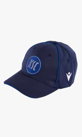 KSC Cap, Navyblau, 95 % Polyester, 5 % Elasthan, Atmungsaktives Material in Navyblau, Gesticktes KSC‑Logo auf der Vorderseite, Gr&ouml;&szlig;enverstellbar f&uuml;r optimalen Sitz, Farblich abgesetzte blaue Paspeln