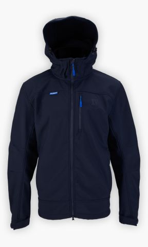 KSC Softshelljacke, Navyblau, 96 % Polyester, 4 % Elasthan, Wasserabweisend & winddicht, Weiches Fleece-Innenfutter, Verstellbare Kapuze mit Kordelzug, Kapuze im Kragen verstaubar, Reißverschlusstaschen, KSC-Logo Ton-in-Ton