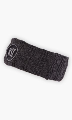 KSC Stirnband, Grau, 100 % Acryl, One size, Elastische Passform für optimalen Halt, Gesticktes KSC-Logo in Grau