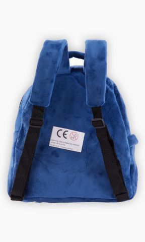 KSC Backpack Kids, Blau, 100% Polyester, 30 cm, Große gestickte Willi‑Wildpark‑Applikation, Praktisches Hauptfach + Fronttasche mit Reißverschluss, Verstellbare Schultergurte für optimalen Sitz