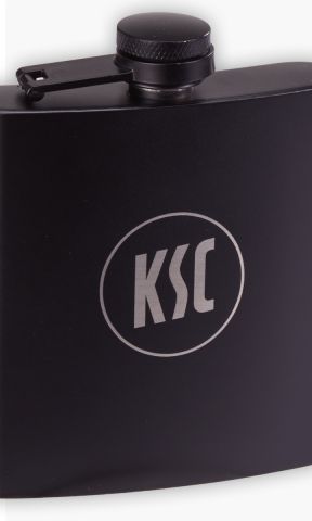 Flachmann KSC Logo schwarz