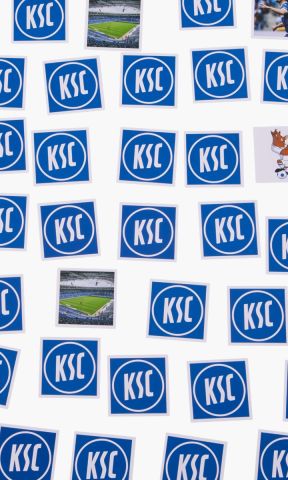 KSC Memory, 100 % Papier, Blau-Weiß, Mit verschiedenen Motiven rund um den KSC, Spielspaß für Kinder und Erwachsene