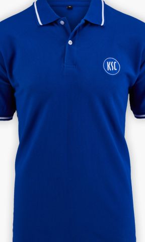 Poloshirt royal Logo