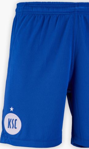 KSC Trikothose Pokal, Blau, 100% Polyester, atmungsaktives Material, texturierter Stoff, elastischer Bund, KSC-Logo gestickt Weiß, Meisterstern 