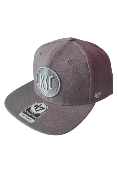 Cap 47 Logo flat grau