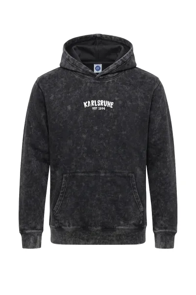 Hoodie Karlsruhe washed schwarz
