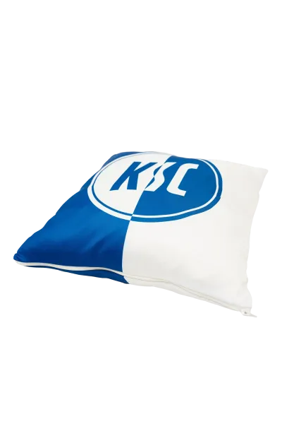 Kissen Logo blau-weiß