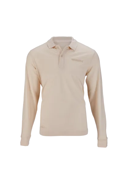 KSC Poloshirt, Cremefarben, 100 % Baumwolle, forever #10 - Wanitzek-Kollektion, Gestickter „Karlsruher SC“-Schriftzug Ton-in-Ton, Eingestickte Unterschrift von Marvin Wanitzek