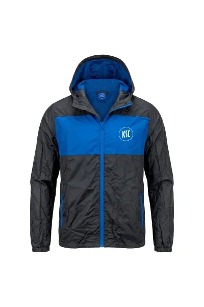 Regenjacke "packable" schwarz-royal