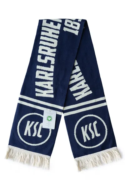 Schal KSC retro navy GOTS