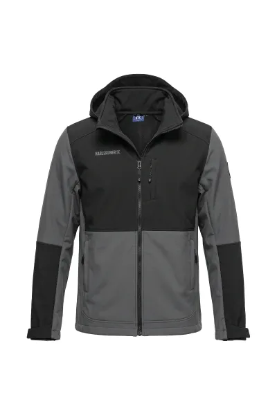 Softshelljacke "colorblock" schwarz-grau