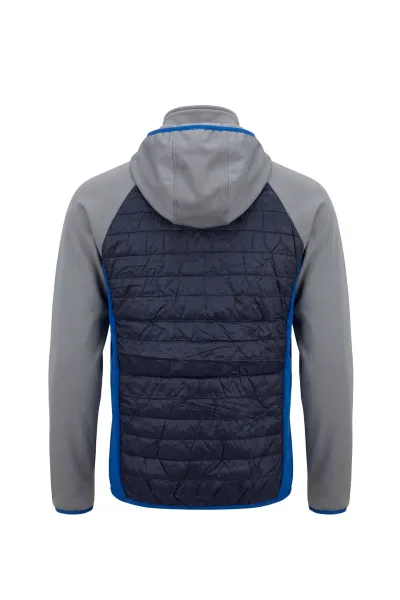 KSC Hybridjacke, Ärmel: 93 % Polyester aus recycelten Materialien, Futterstoff: 7 % Elastan, Kombination aus Softshell und wattierter Steppjacke, Ärmel, Seiten und Kapuze aus elastischem Softshell‑Material, Vorder- und Rückseite warm gefüttert