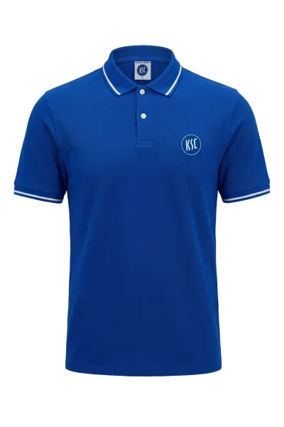 Poloshirt royal Logo