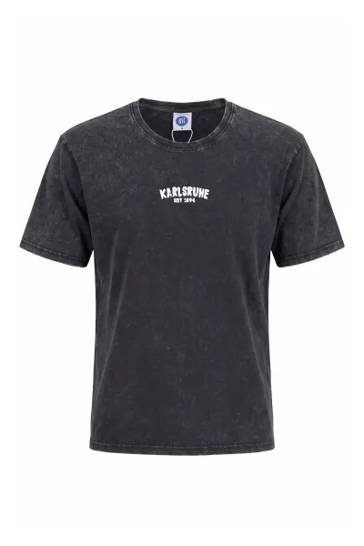 T-Shirt Karlsruhe washed schwarz