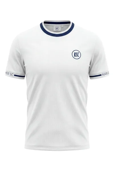T-Shirt Piqué Logo weiß