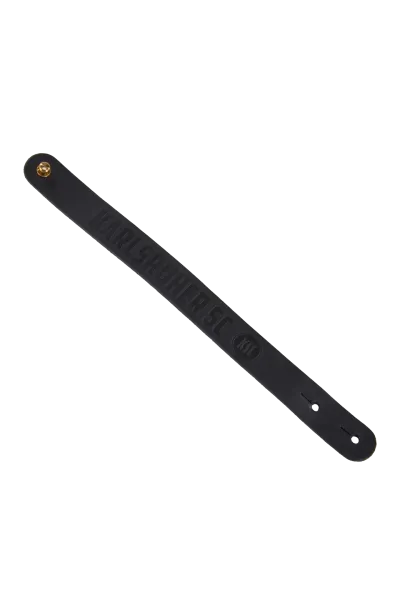 Lederarmband schwarz Schriftzug