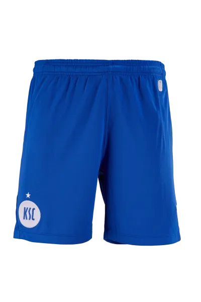 KSC Trikothose Pokal Kids, Blau, 100% Polyester, atmungsaktives Material, texturierter Stoff, elastischer Bund, KSC-Logo gestickt Weiß, Meisterstern 