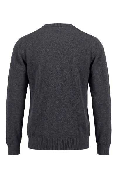 KSC Strickpullover, Grau, 100% Baumwolle, Gestickter KSC-Schriftzug auf der Brust, Gerippte Bündchen für optimalen Sitz, Rundhalsausschnitt