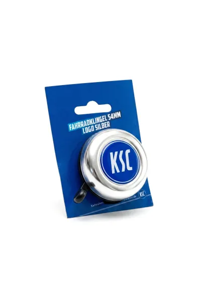 Fahrradklingel 54mm Logo silber