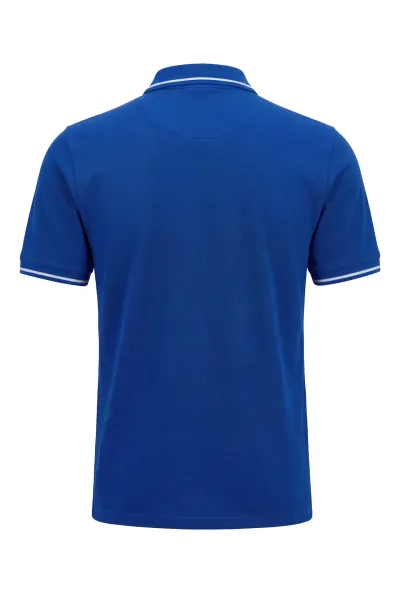 Poloshirt royal Logo